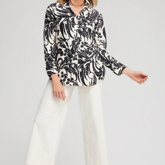 Chico’s SZ 0.5 No Iron Shirt - Picture 3 of 11